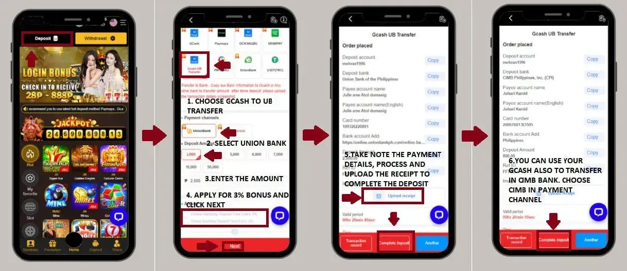 Pkjili Deposit using Online banking