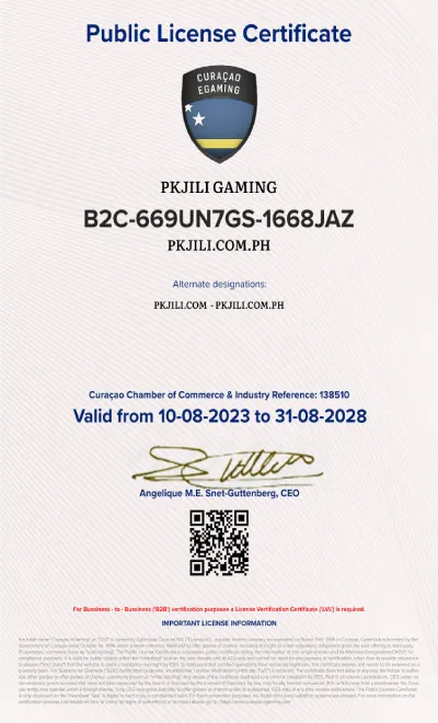 Pkjili Curacao-eGaming license